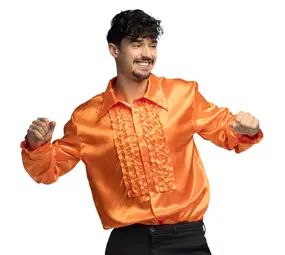 Boland Blouse orange à volants pour soirée