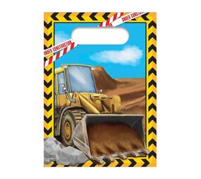 Procos Party Under Construction Paper Party Bags | 4 pieces
