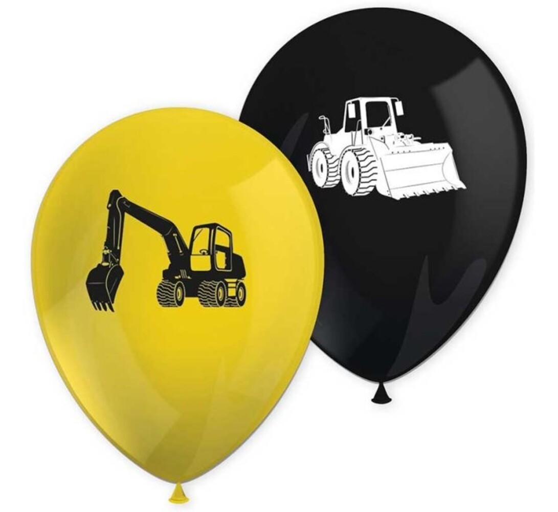 Procos Party Under Construction Balloons 28cm | 8 pieces