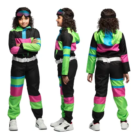 Boland Neon 80s Kids Ski Suit