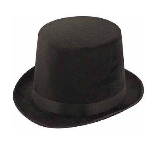 Henbrandt Lincoln Hoed Zwarte Velours | per stuk Henbrandt Lincoln Hoed Zwarte Velours | per stuk