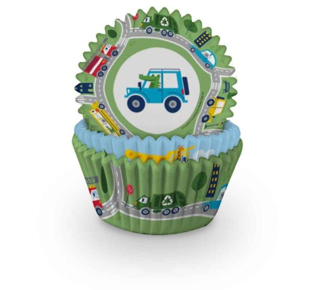 Anniversary House Fahrzeug-Cupcake-Förmchen | 60 Stück