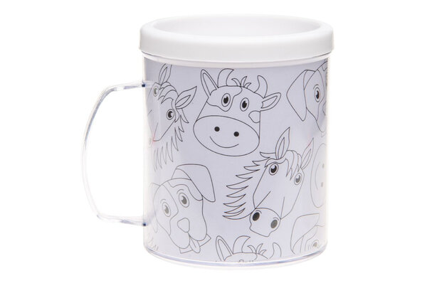 LG Imports Gobelet à colorier animaux de la ferme 250 ml | à ​​l'unité