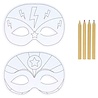 Henbrandt Masques de super-héros à colorier soi-même | 2 pièces