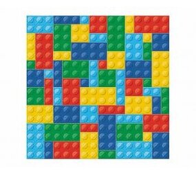 PAW Sp Lego-Servietten in bunten Steinen, 33 x 33 cm | 20 Stück
