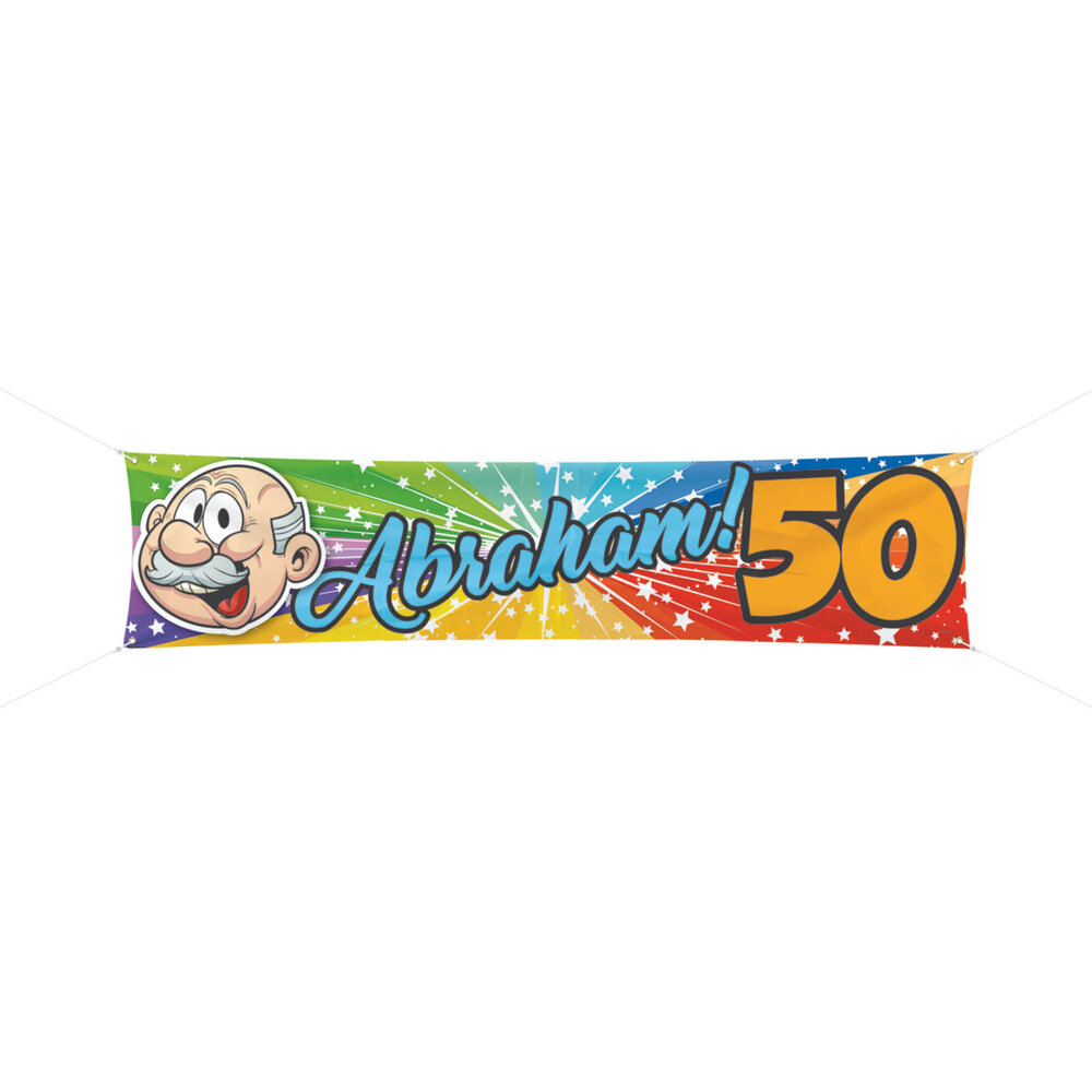 Folat 50 Years Abraham Rainbow Banner 180x40cm | per piece