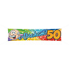 Folat 50 Jaar Abraham Regenboog Spandoek 180x40cm | per stuk Folat 50 Jaar Abraham Regenboog Spandoek 180x40cm | per stuk