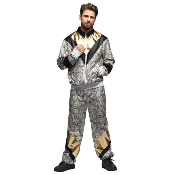 Boland - Kostuum voor mannen, jaren 90 trainingspak, broek en jasje, slechte smaak pak voor carnaval, themafeest en JGA
