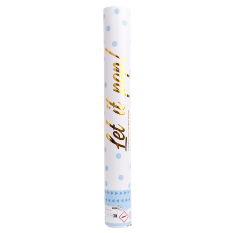 Riethmüller Pistolet à confettis bleus pour révélation du sexe 40 cm | à l'unité