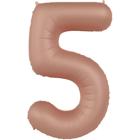 Folat Ballon en aluminium numéro 5 Rose vintage | 86 cm