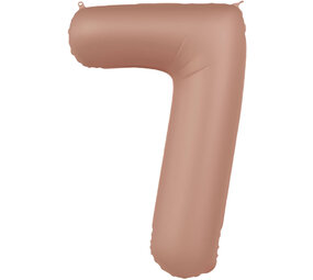 Folat Ballon en aluminium numéro 7 Rose vintage | 86 cm