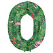 Folat Foil Balloon Number 0 Jungle Vibe | 86cm