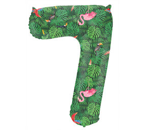 Folat Folie Ballon Cijfer 7 Jungle Vibe | 86cm Folat Folie Ballon Cijfer 7 Jungle Vibe | 86cm