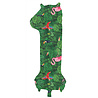 Folat Foil Balloon Number 1 Jungle Vibe | 86cm Folat Foil Balloon Number 1 Jungle Vibe | 86cm