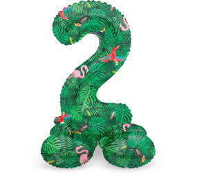 Folat Cijfer Ballon 2 Staand Jungle Vibe | 72cm Folat Cijfer Ballon 2 Staand Jungle Vibe | 72cm