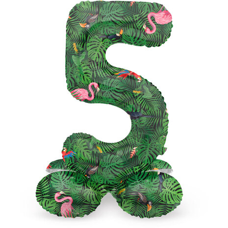 Folat Number Balloon 5 Standing Jungle Vibe | 72cm