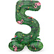Folat Ballon chiffre 5 sur pied, ambiance jungle | 72 cm