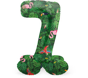 Folat Cijfer Ballon 7 Staand Jungle Vibe | 72cm Folat Cijfer Ballon 7 Staand Jungle Vibe | 72cm