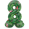 Folat Ballon chiffre 8 sur pied, ambiance jungle | 72 cm Folat Ballon chiffre 8 sur pied, ambiance jungle | 72 cm