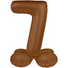 Folat Ballon chiffre 7 sur pied, marron chocolat | 72 cm Folat Ballon chiffre 7 sur pied, marron chocolat | 72 cm