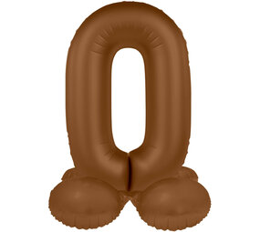 Folat Cijfer Ballon 0 Staand Chocolade Bruin | 72cm Folat Cijfer Ballon 0 Staand Chocolade Bruin | 72cm