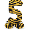 Folat Ballon chiffre 5, motif tigre debout | 72 cm