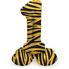 Folat Zahlenballon 1, stehend, Tigerprint | 72 cm Folat Zahlenballon 1, stehend, Tigerprint | 72 cm