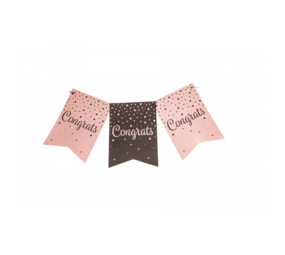 Paper Dreams Congrats Garland rose-gold/black | 6m