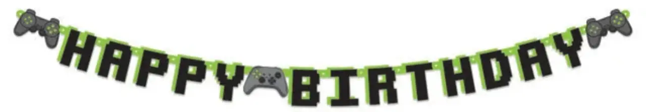 WeFiesta Gaming Happy Birthday Letter Garland 160cm | per piece