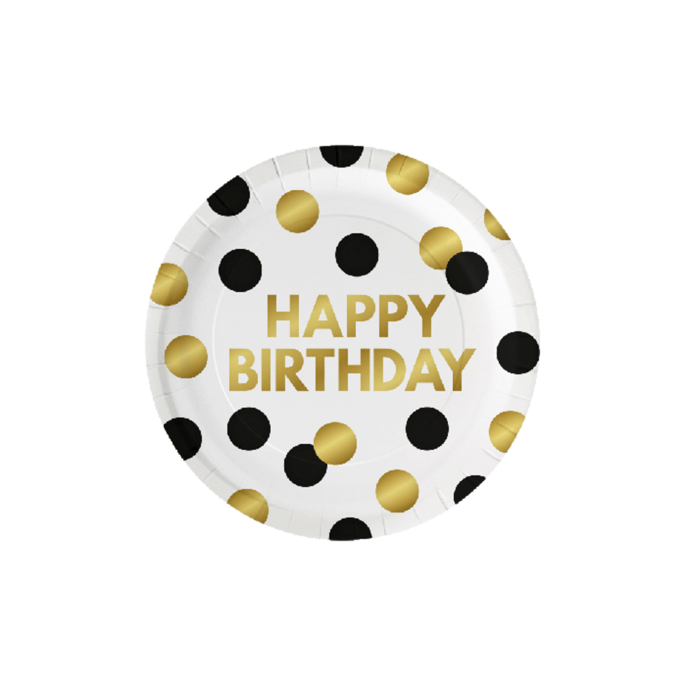 Paper Dreams Borden Happy Birthday Celebration! 23cm | 8 stuks Paper Dreams Borden Happy Birthday Celebration! 23cm | 8 stuks