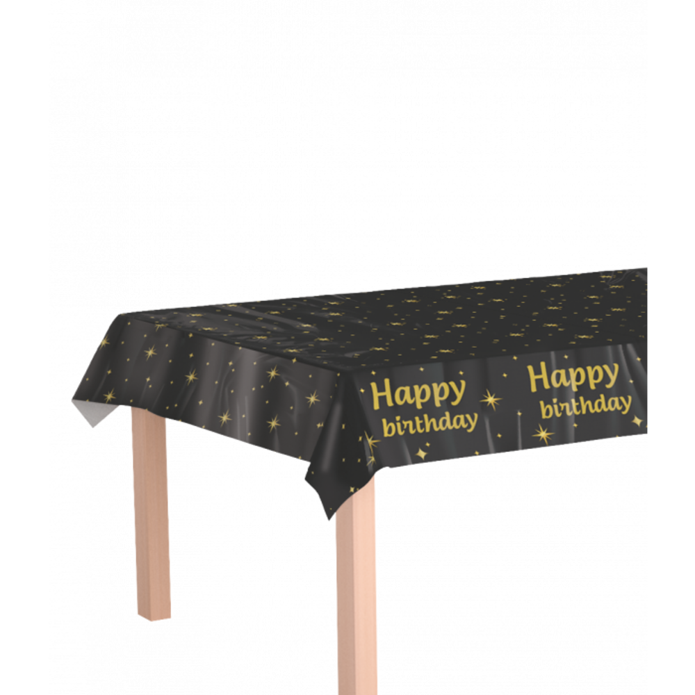 Paper Dreams Elegante Tischdecke „Happy Birthday“ 137 x 274 cm | pro Stück