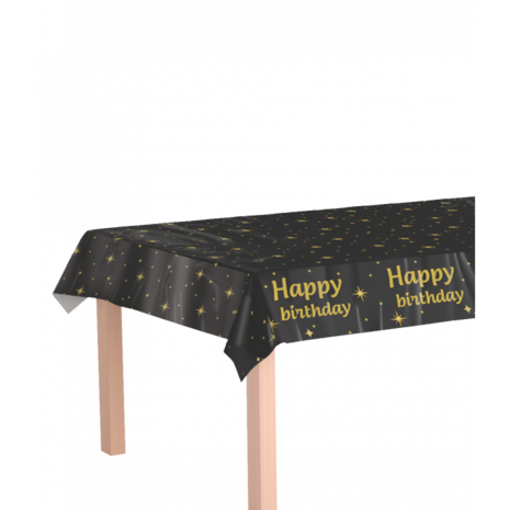 Paper Dreams Tafelkleed Happy Birthday Classy 137x274cm | per stuk Paper Dreams Tafelkleed Happy Birthday Classy 137x274cm | per stuk