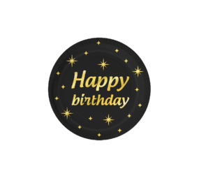 Paper Dreams Borden Happy Birthday Classy 23cm | 8 stuks