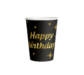 Paper Dreams Tasses élégantes « Joyeux anniversaire » 250 ml | 8 pièces