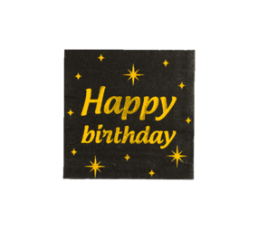 Paper Dreams Servetten Happy Birthday Classy 33x33cm | 16 stuks Paper Dreams Servetten Happy Birthday Classy 33x33cm | 16 stuks