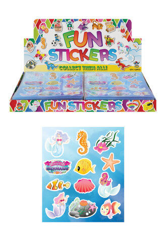 Henbrandt Planche d'autocollants sirène 12 x 10 cm | 12 feuilles