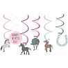 Folat Happy Horses Hangdecoratie Swirls 60cm | 6 stuks Folat Happy Horses Hangdecoratie Swirls 60cm | 6 stuks