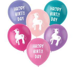 Folat Happy Horses Ballonnen 33cm | 6 stuks