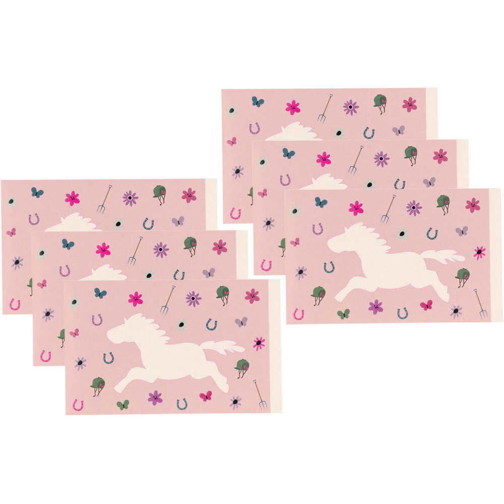Folat Happy Horses Bellenblaas Stickers | 6 stuks Folat Happy Horses Bellenblaas Stickers | 6 stuks