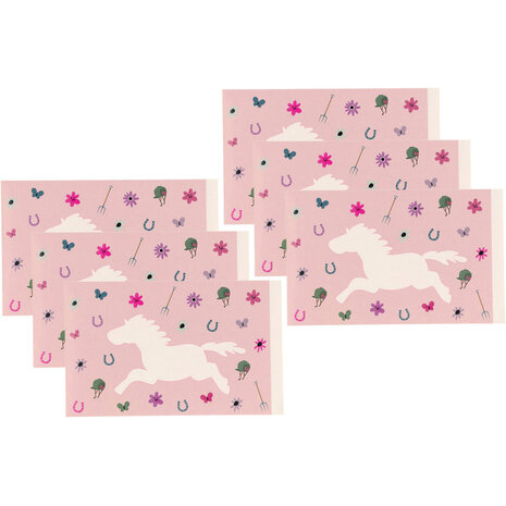 Folat Happy Horses Bellenblaas Stickers | 6 stuks Folat Happy Horses Bellenblaas Stickers | 6 stuks