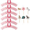 Folat Happy Horses Cupcake Decoratie Set | 6 stuks Folat Happy Horses Cupcake Decoratie Set | 6 stuks