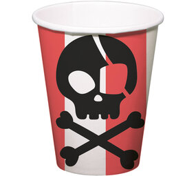 Folat Piratenpartybecher 250 ml | 8 Stück