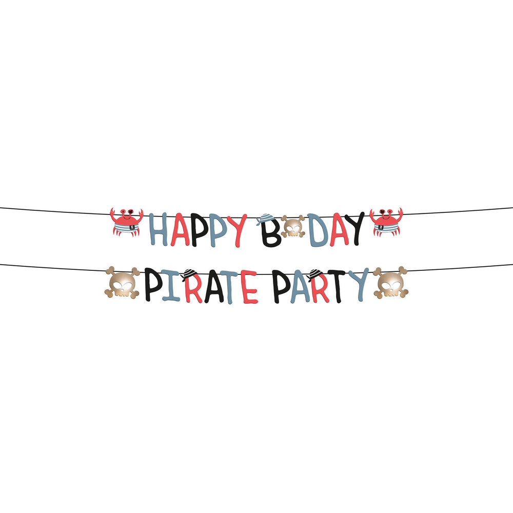 Folat Pirate Party Happy Birthday Letter Garland 1.5mtr | 2-piece