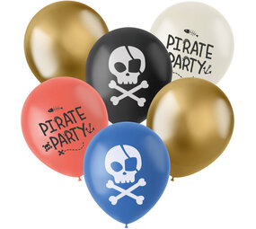 Folat Pirate Party Ballonnen 33cm | 6 stuks Folat Pirate Party Ballonnen 33cm | 6 stuks