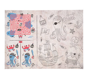 Folat Pirate Party Placemats Coloring Pages | 6 pieces