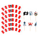 Folat Kit de décoration pour cupcakes sur le thème des pirates | 6 pièces