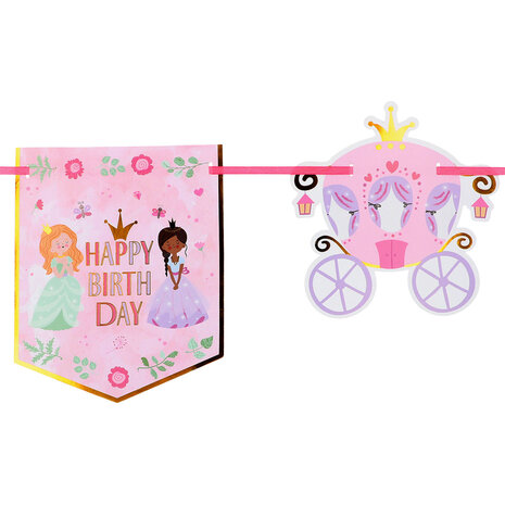 Folat Pretty Princess Flag Garland 6 meters | per piece