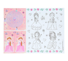 Folat Pretty Princess Placemats Coloring Pages | 6 pieces