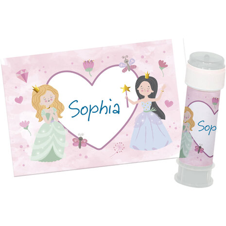 Folat Autocollants Souffleur de Bulles de Princesse Jolie | 6 pièces