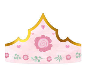 Folat Pretty Princess Princess Crowns 10x60cm | 6 pieces
